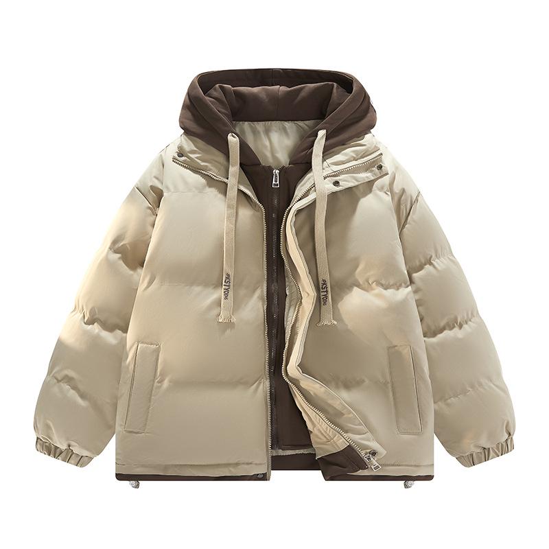 

Youth Korean Style Cotton Padded Two-Piece Winter Jacket - Men s Trendy Multi-Color 2025 Edition. 3XL темного кольору хакі