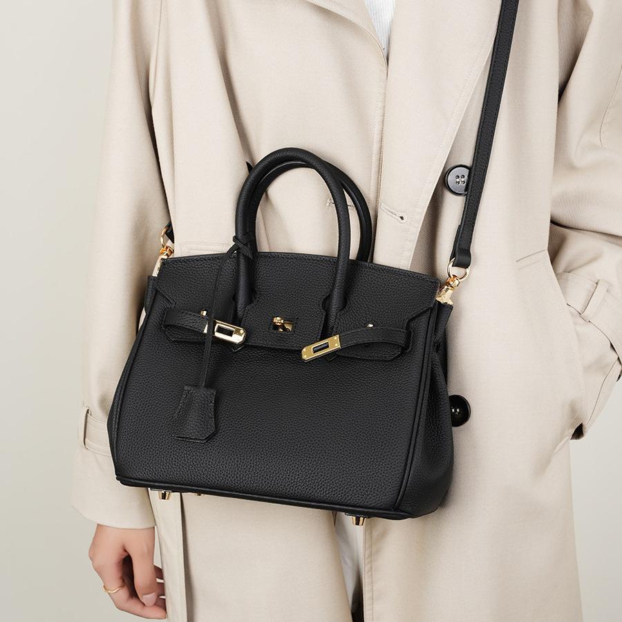 Geantă de capacitate mare Piele de vacă Portabilă Peste umăr Geantă de damă Piele de vacă cu model litchi