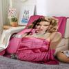 Pink Glamour Portrait Blanket Soft Throw Blanket For Home Bedroom Bed Sofa Travel Office Solid Christmas Blanket
