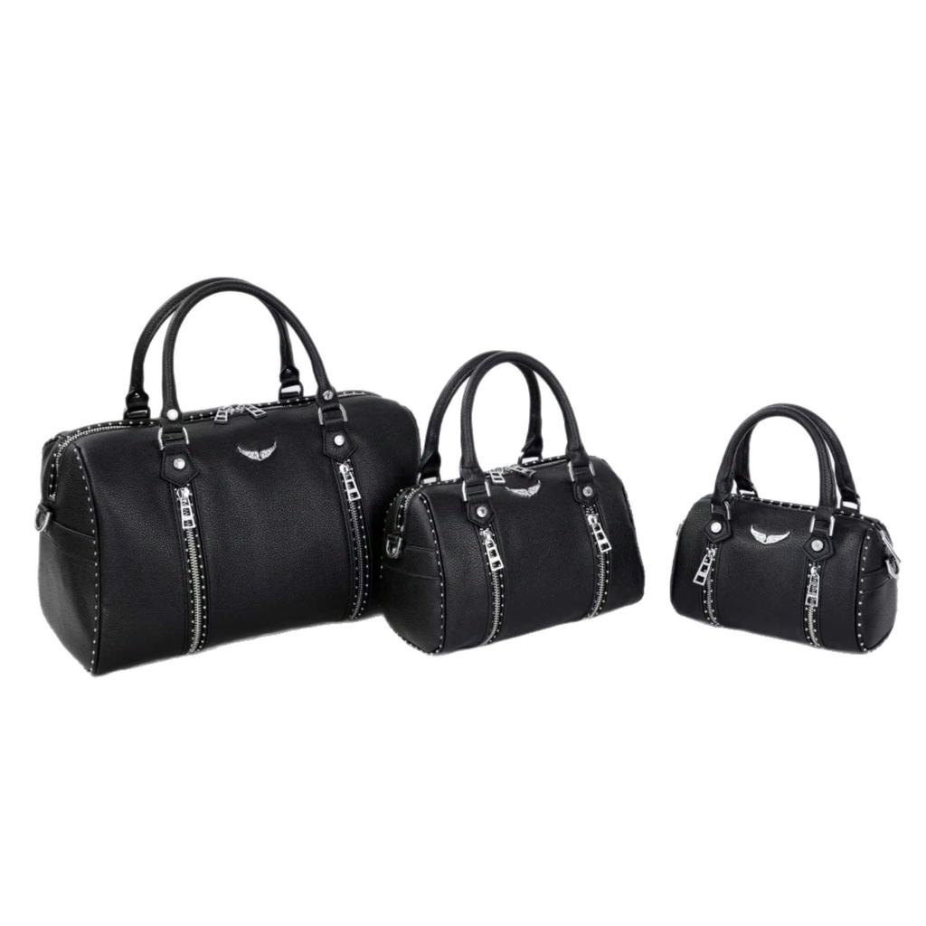 2025 ZV Fashion Women's Studded Boston Crossbody Handbag