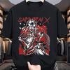 UnisexS Black Samurai X Anime Graphic Tee Casual Athletic Crew Neck Shirt With Vibrant Action Scene