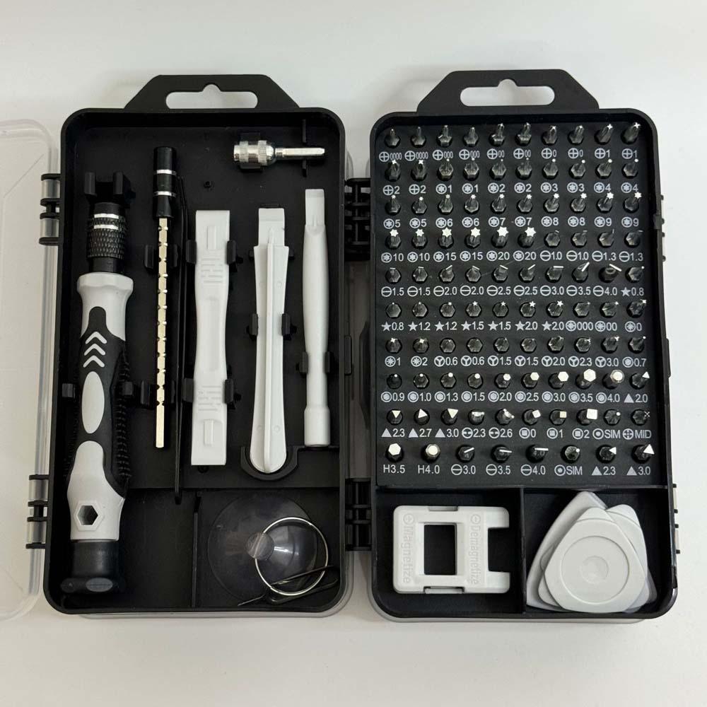 

Precision 115 in 1 Screwdriver Set with Box Magnetic Repair Tools Kit Home Maintenance Style B