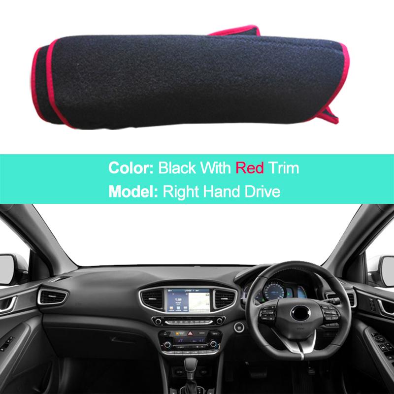 2 Layer Car Dashboard Cover Carpet For Hyundai IONIQ 2016 2017 2018  LHD RHD Rug Dash Mat  Cushion Anti-Sunshade Pad
