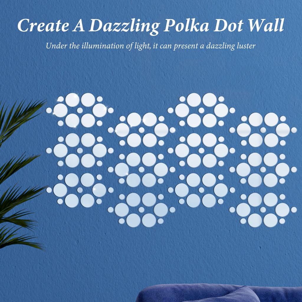 Okrągłe Płytki Lustrzane Samoprzylepne Naklejki Ścienne Lustrzane DIY Okrągłe Naklejki Ścienne do Dekoracji Domu Sypialni Salonu