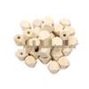 Octagonal Multi-Faceted Natural Wood Beads for DIY Crafts and Accessories