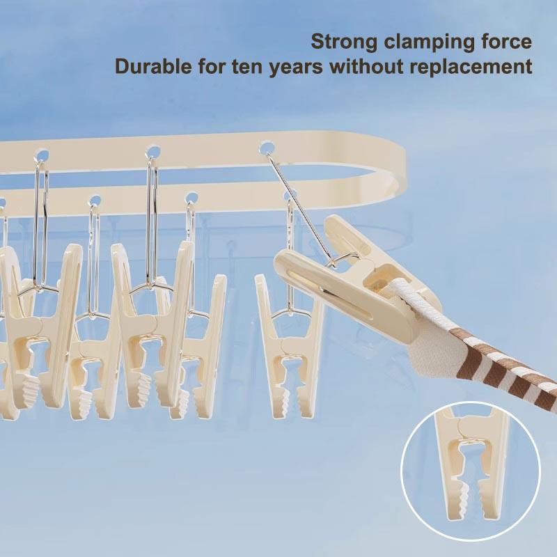 Balcony Drying Rack Folding And Rotating No Punching Suction Drinking Cup Wall Mounted Sock Rack Home Use Storage Durable
