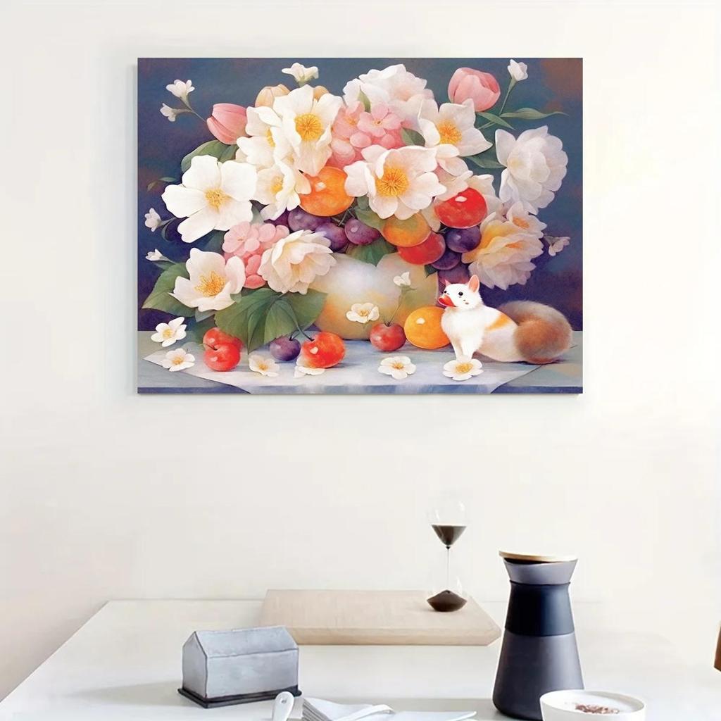 Frame Flowers Paint By Numbers For Adults Handpainted Diy Numbers Painting Canvas Drawing Gift Home Art 40x50cm