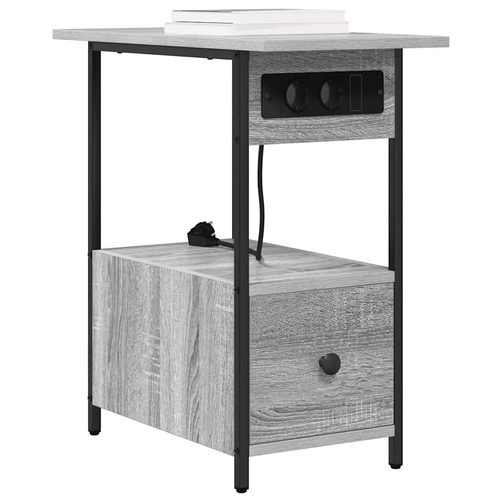 Nightstand Grey Sonoma 60 x 30 x 61 cm Particleboard