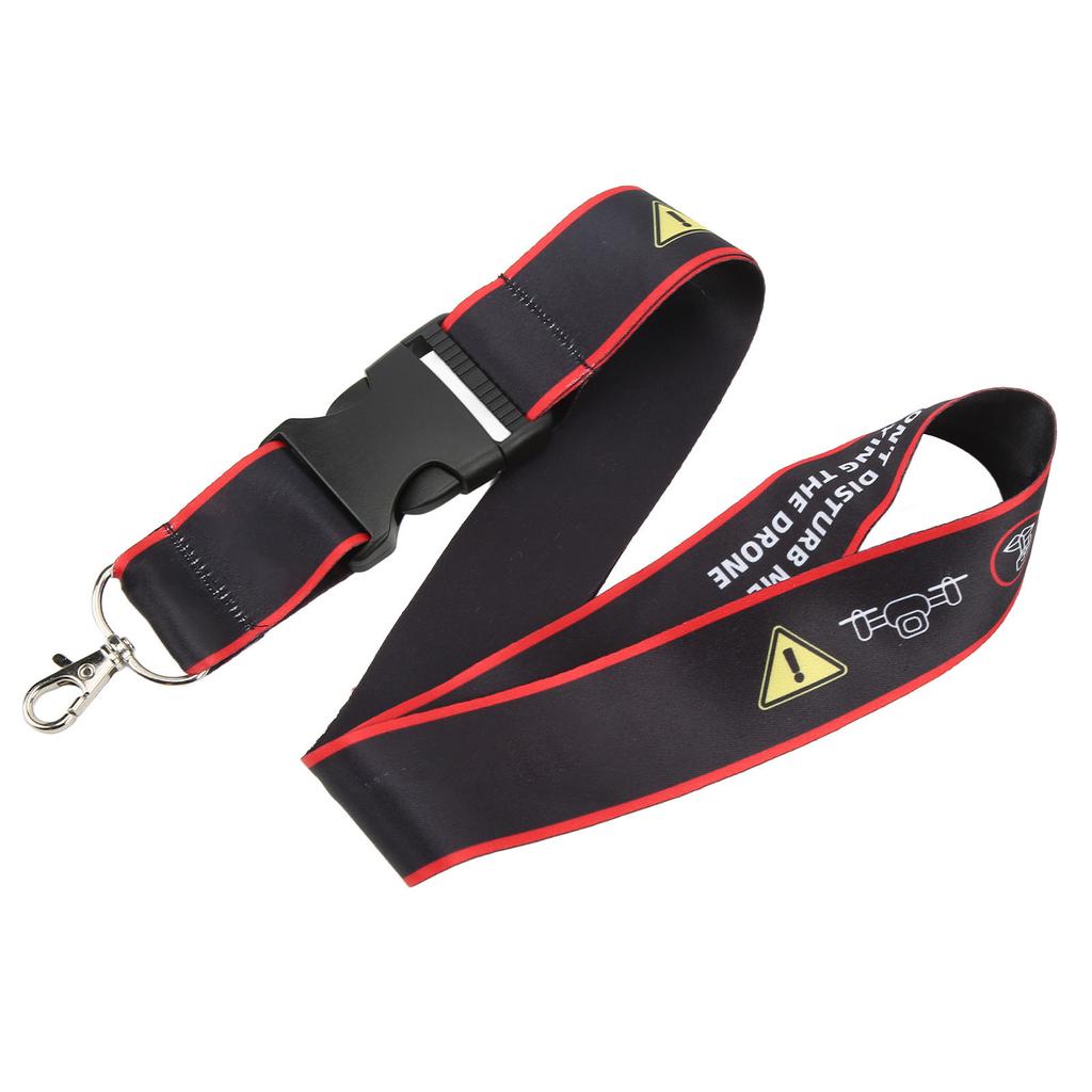 Remote Controller Lanyard Anti Lost Nylon Sturdy RC Drones Remote Controller Neck Strap with Warning Slogan for FPV Red