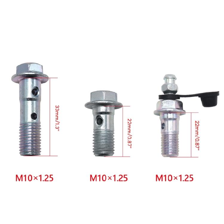 10 Pcs Brake Caliper Banjo Bolts Screws with Washers Motorcycle Accessories