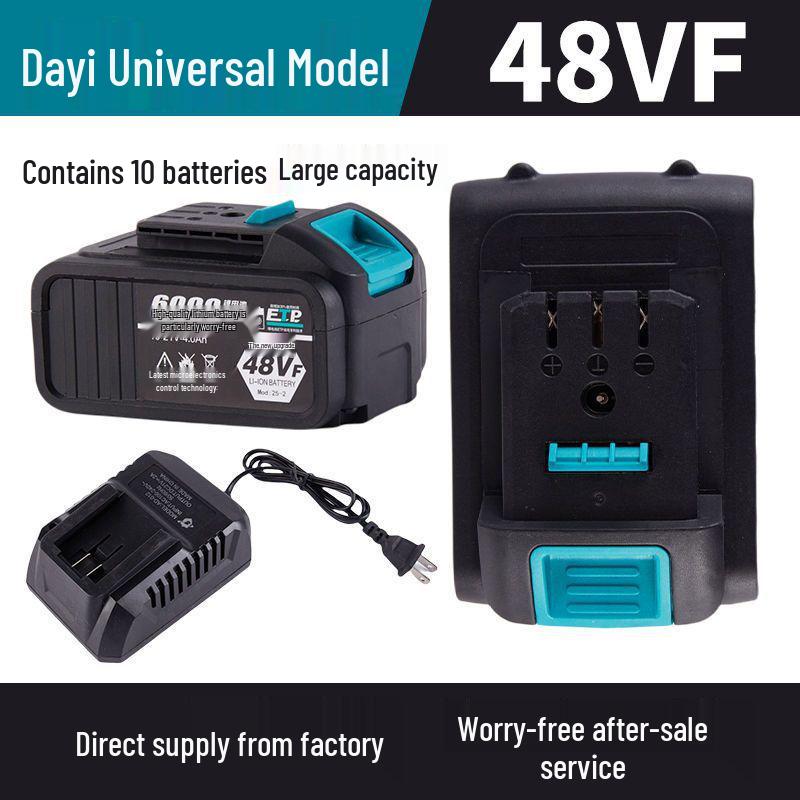 Universal 48VF/88VF Impact Wrench Battery & Charger for Angle Grinder and Electric Hammer