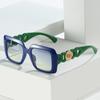 Square Large Frame With Metal Sunshades, Sun Protection, Personalized Sunglasses, Women'S Sunglasses.