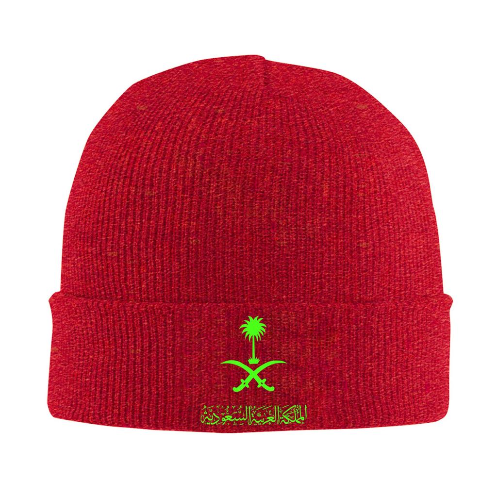 Adult Unisex Saudi Arabia Flag of Saudi Arabia Beanie Hats  Hip Hop Knit Hat Spring Hippie Caps Custom Head Wrap Bonnet Hats