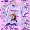 Summer KPop Demon Hunters Kids Girls Boys T-shirt Children's Clothing T Shirt Casual O-Neck Short Sleeve Tops