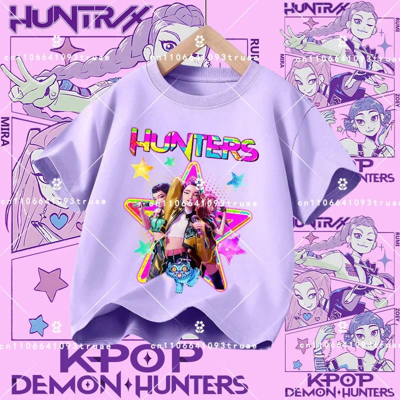 

Summer KPop Demon Hunters Kids Girls Boys T-shirt Children s Clothing T Shirt Casual O-Neck Short Sleeve Tops 140