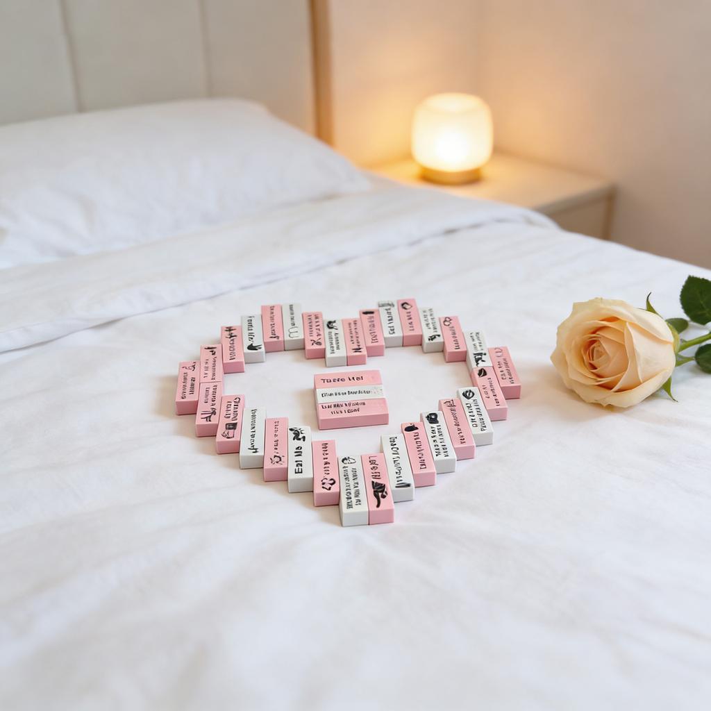 48-teiliges Dating-Nachtspiel, Tumbling Tower-Spiel, Stapelturm-Spiele aus Holz für Paare, Paaraktivitäten und Ideen für Dating-Nächte