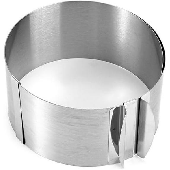 Cake Pan Mold, 6-12 Inches Adjustable Stainless Steel Round Mousse Ring Bake Tool Cake Size Mold