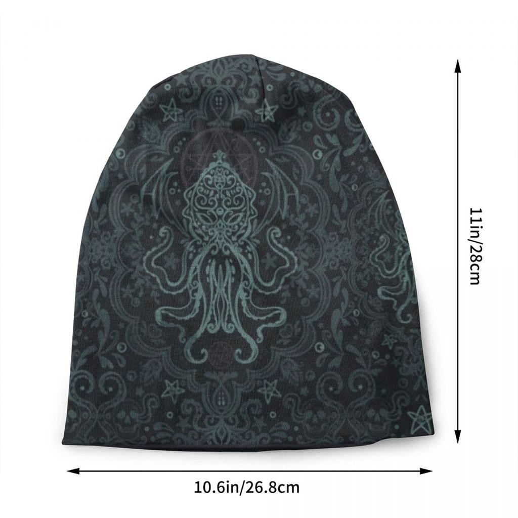Cthulhu Mythos Lovecraft Skullies Beanies Caps Unisex Hip Hop Winter Warm Knitting Hat Adult Horror Movie Monster Bonnet Hats