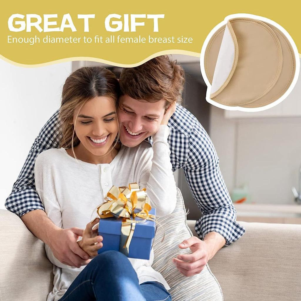 4PCS Castor Oil Breast Pack Wrap Washable Reusable Less Mess Breast Nursing Pads for Fibrocystic Breasts