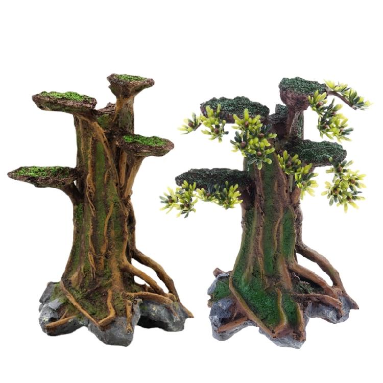 Resin Fish Tank Tree Trunk DIY Artificial Aquarium Plant for Reptiles Shelter