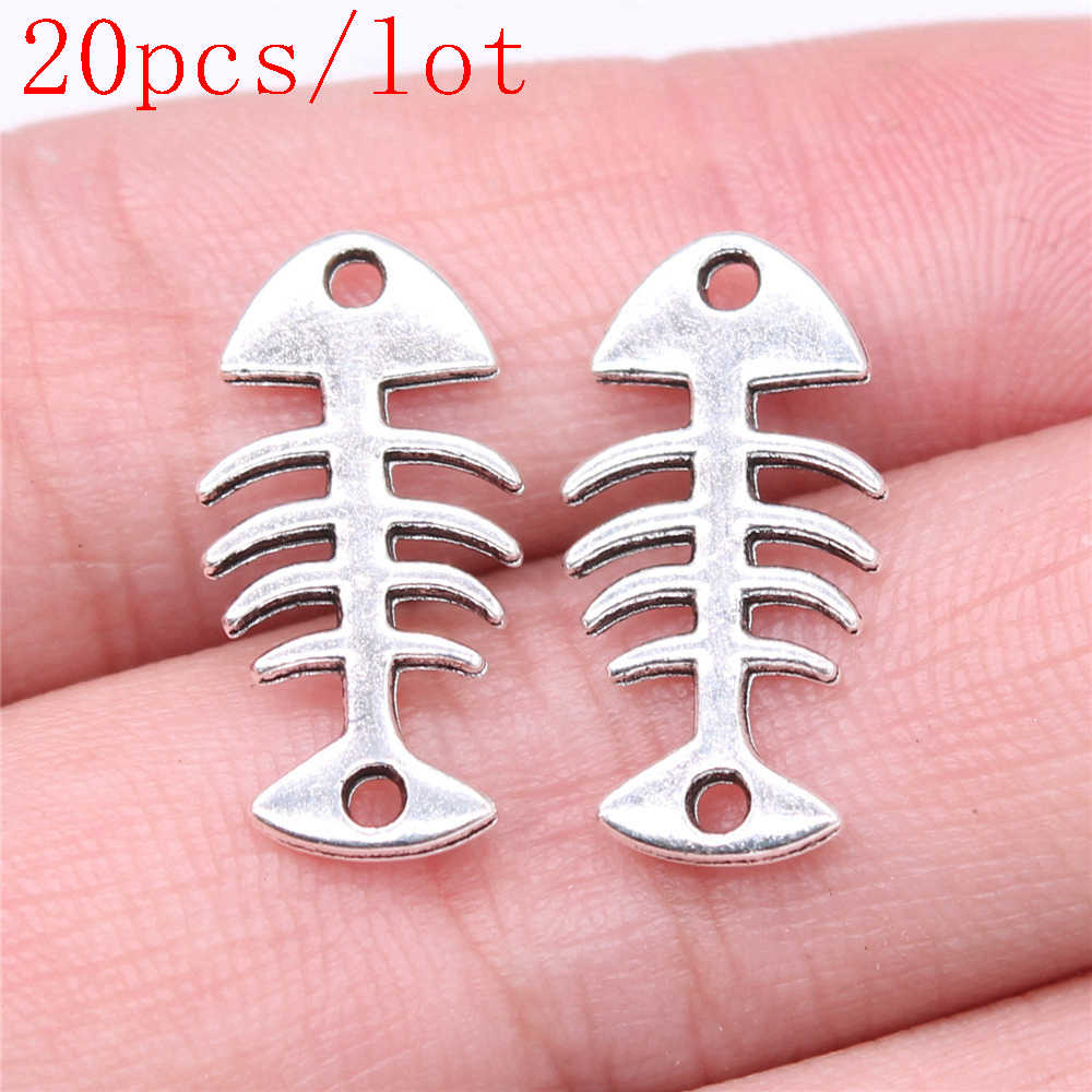 Fish Bone Charms For Jewelry Making Pendant Diy Crafts Accessories