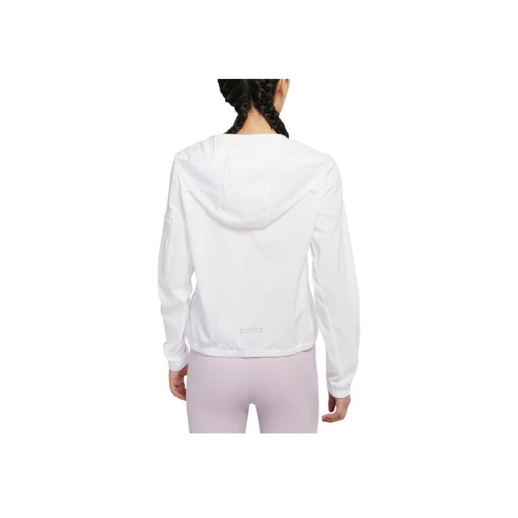Nike Solid Color Hooded Sun Protection Jacket Women Jackets White DH1991-100