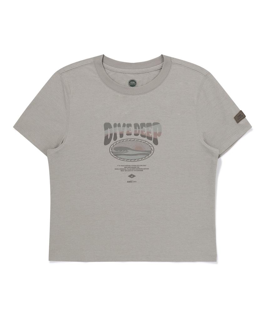 BBC EARTH Women'S Ocean Policott T-Shirt Light Ash Grey
