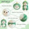 Dinosaur Teddy Bear 30cm Green Plush Dino Stuffed Animal in Dinosaur Costume, Soft Plush Toy for Birthday Christmas Gift