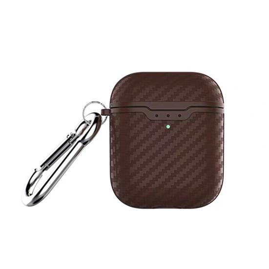 Carbon Fiber Dust-proof Protective Cover Case for AirPods 1/2 Bluetooth-compatible Earphone