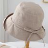 Korean Niche Pleated Fisherman's Hat Children's Summer Sunshade Sunscreen Sun Hat Advanced Sense Plain Face Washbasin Hat