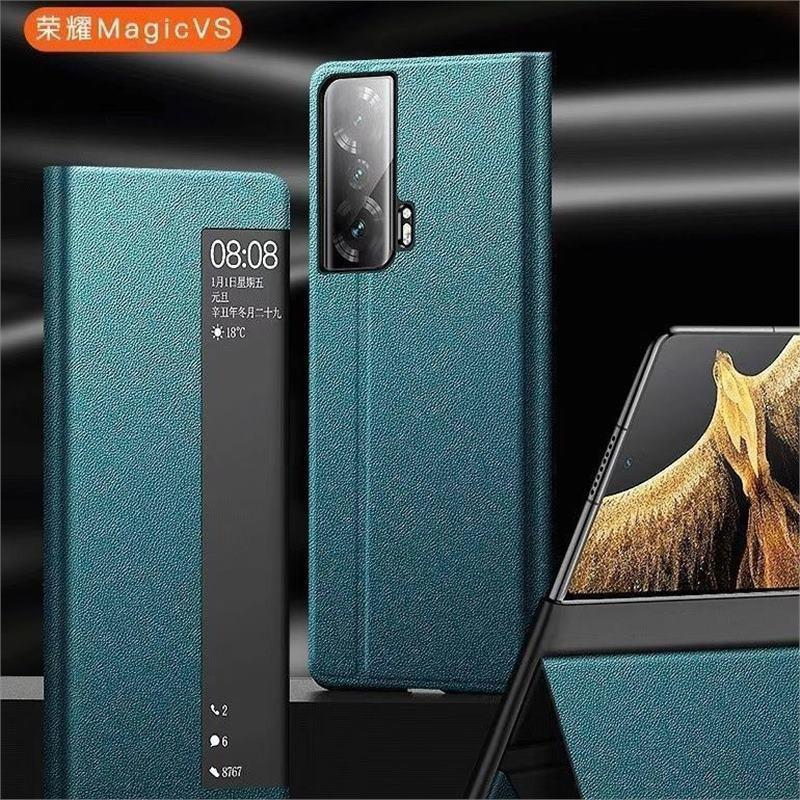 Full Coverage Flip Leather Case Honor Magic V Foldable Phone Protective Cover Shockproof Slim Design