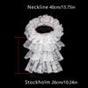 Elegant Lace Jabot Collar Detachable Hollow Design Wrist Cuffs Victorian Style Cosplay Accessory For Women Party Costume