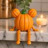 Haunted House Theme Decorations 3D Printed Halloween Decoration, Cute Ghost Pumpkin Figurine with Collectible Table Decor Movable Joints for