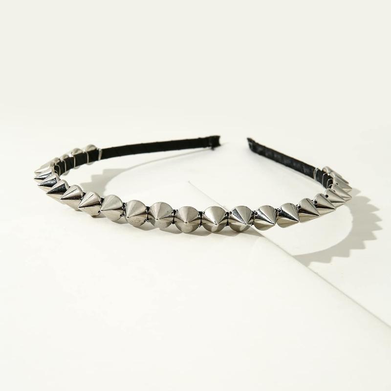 Haarreif mit Nieten-Dekor Street für den täglichen Gebrauch für Frauenfrisuren Lässige Diademe, Haarband, Haarreif Stirnbänder