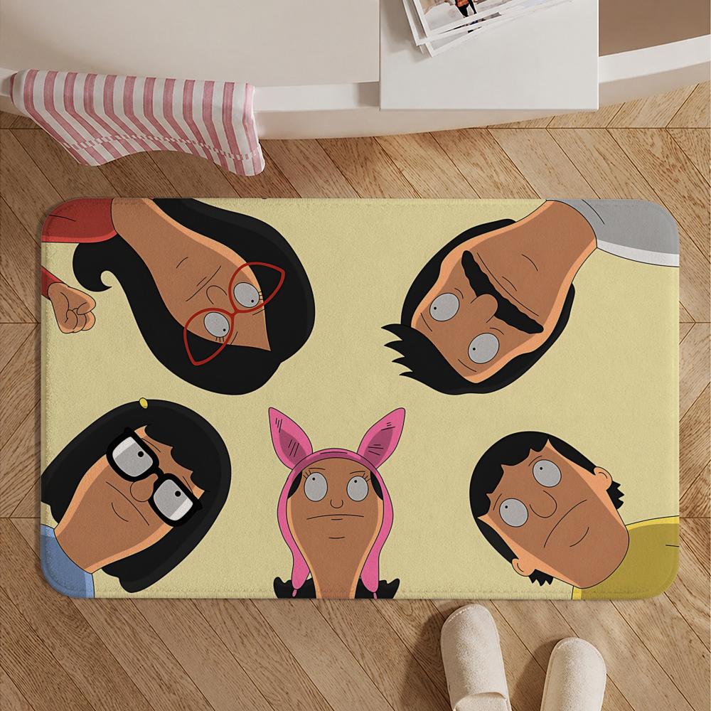 Animation-Bob's BurgersS Floor Mat Soft Non-Slip Bath Mat, Bedside Carpet, Absorbent Doormat for Home