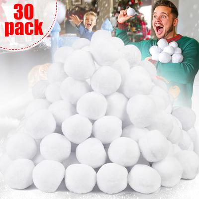 10/30Pcs Fake Snow Balls Christmas Kids Gift Toy Soft Snow Fight Ball Xmas Tree Ornament Decoration For Home Winter Party Supply