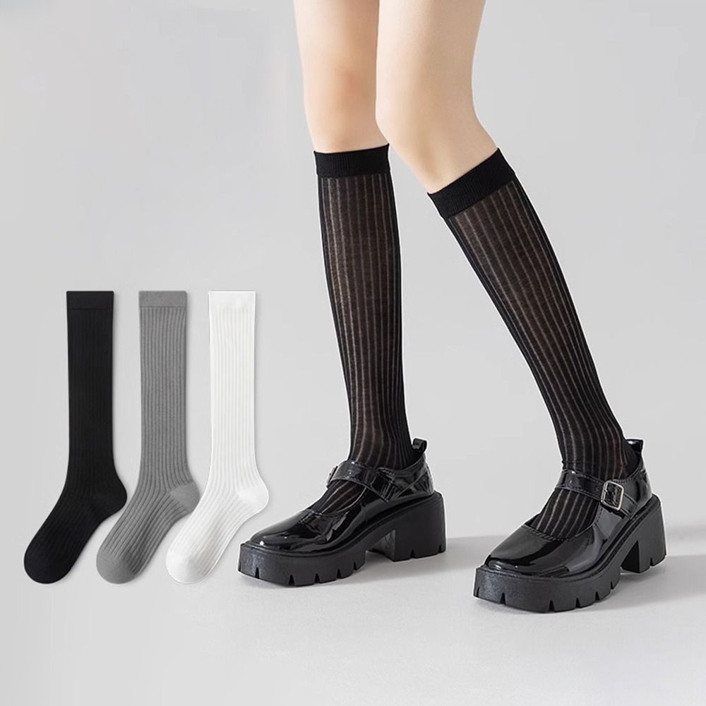 Cotton Thigh Tights Thin High Socks Casual Leggings