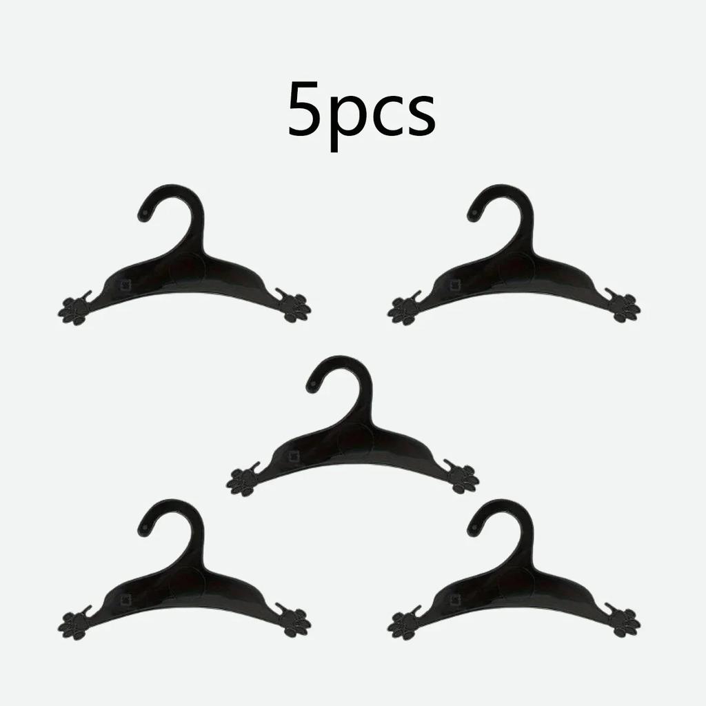5pcs-Pets Dogs Cats Clothes Plastic Cute Paw Shape Hanger Dogs Clothes Storage Save Space Wardrobe Storage Rack Dog Accessories