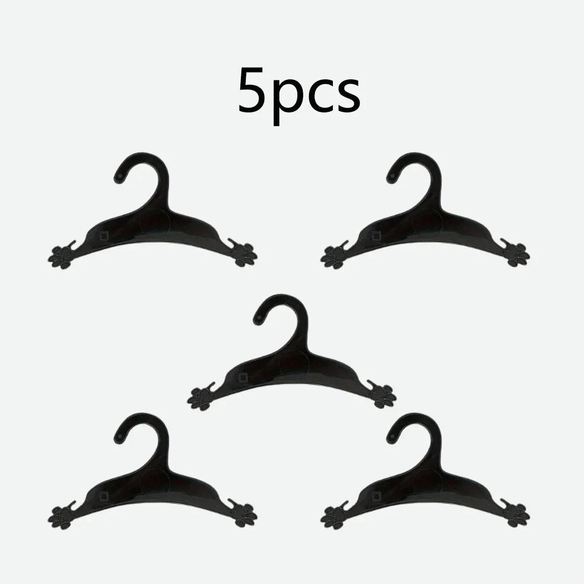 

5 шт.-Домашние животные Собаки Кошки Одежда Пластиковая Милая Вешалка в форме лапы Хранение одежды для собак Экономия места Шкаф Стойка для хранения Аксессуары для собак 5pcs чёрный