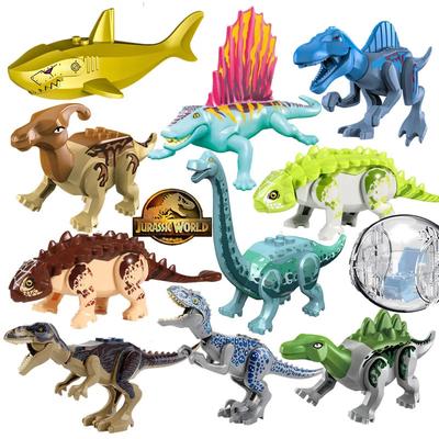 Jurassic World GROSSE Dinosaurier Spinosaurus Indoraptor Triceratop T-Rex Bausteine Charakter zum Zusammenbauen Weihnachtsgeschenk Spielzeug