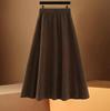 High-Waisted A-line Wool Sequin Umbrella Skirt – Mid-Length Slimming for Autumn/Winter