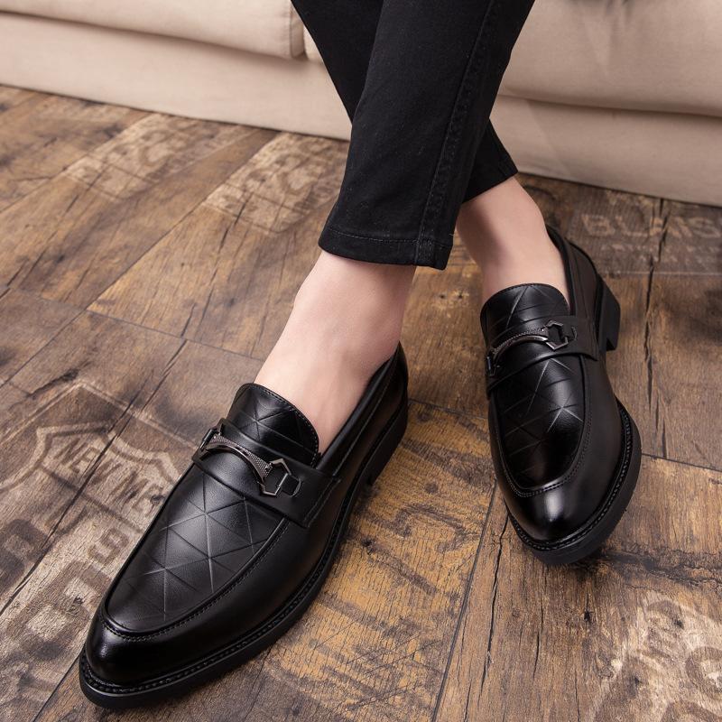 Foreign Trade Men's Small Leather Shoes Men's Korean Version of the New Dress Business Leisure Trend Hair Stylist British Style Men's Shoes