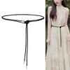 New Soft Knotted Thin Belt for Women with Skirt Belt Decoration Simple and Versatile Waist Rope with Dress