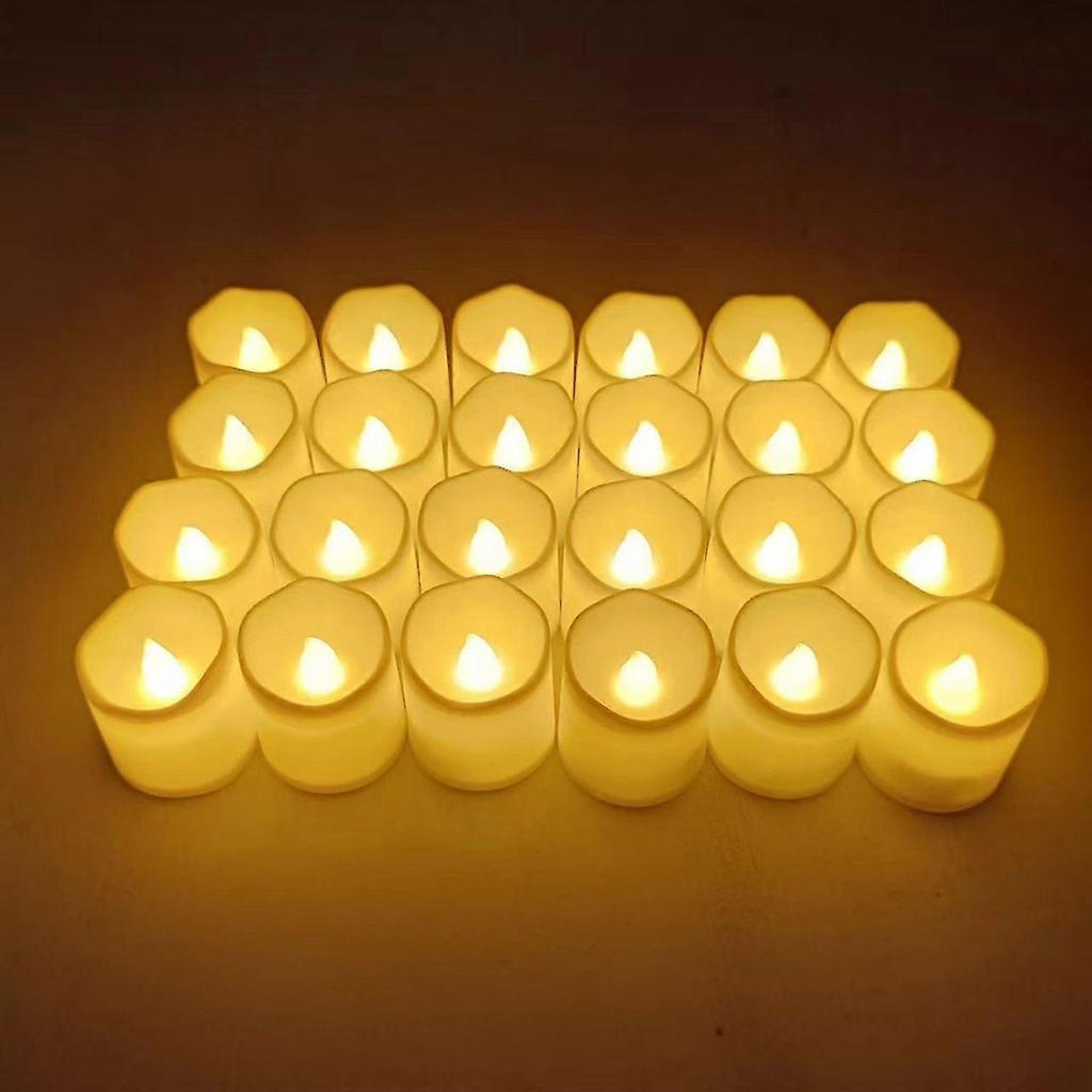 26-27 24pcs Flickering Flameless LED Candles, Battery Operated Flameless Tea Lights Tea Light Candles