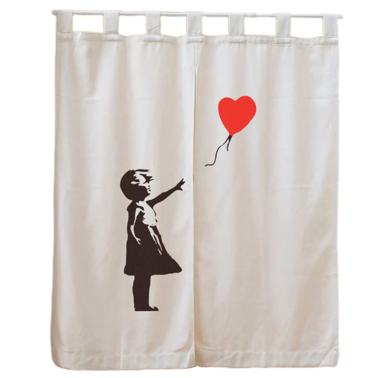 

Banksy Noren Room Nordic Easy to Door Curtain for Living Length 150cm x Width 75cm Curtain, Long, Stylish, Divider, Blackout, Style, Install, Obscure,