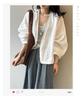 Artistic Retro Long-Sleeve Linen Cardigan - Lightweight, Loose-Fit Sun Protection Top