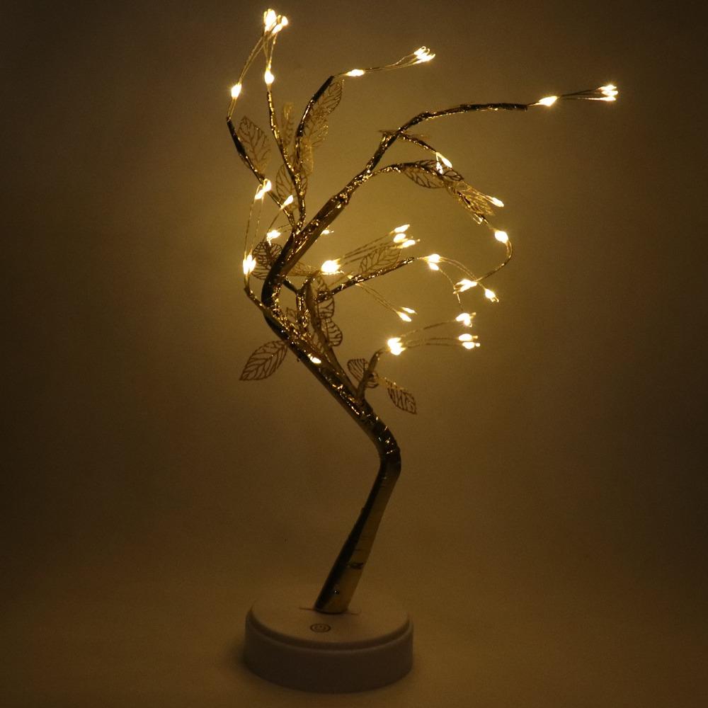 72 LEDs Tree Shape Lamp Warm White Light Bonsai Tree Light Energy Saving Decorative Lamp  Christmas