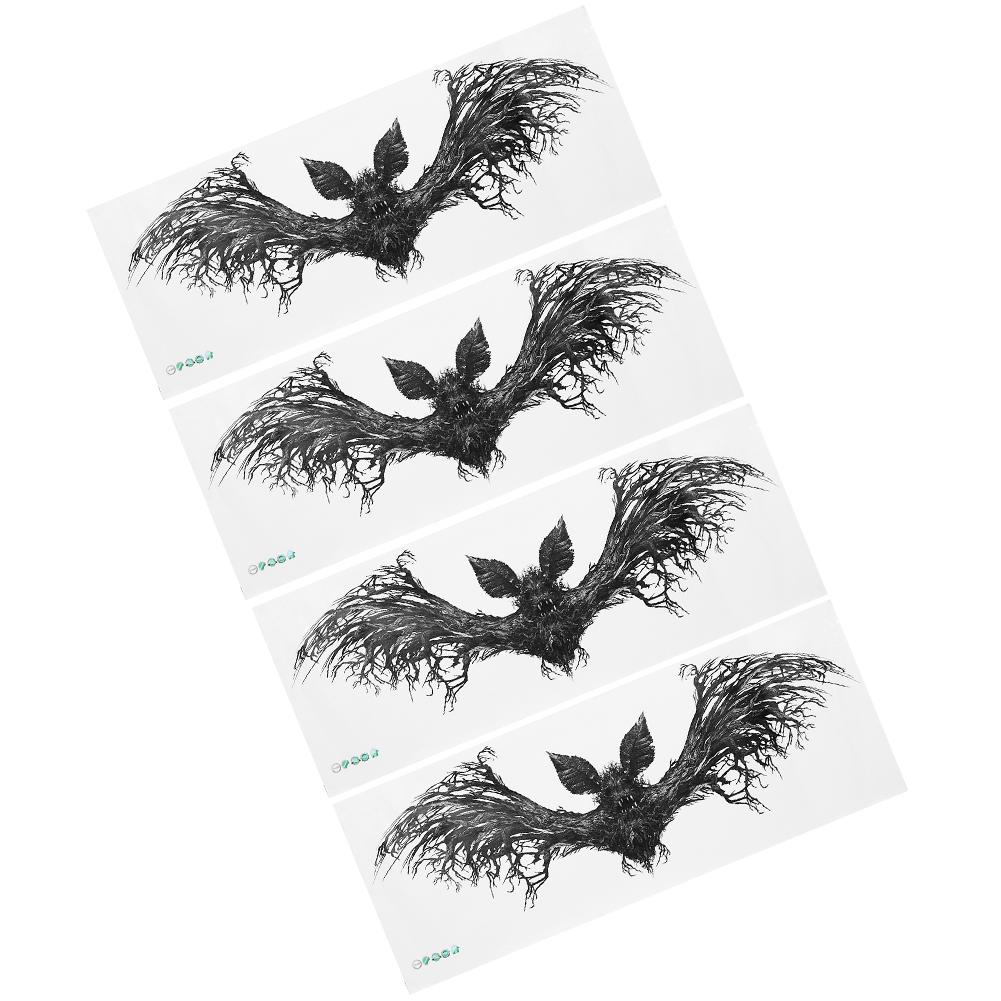 4Pcs Bats Shaped Wall Stickers Decals Halloween Party Decorations DIY Home Window Door Decor