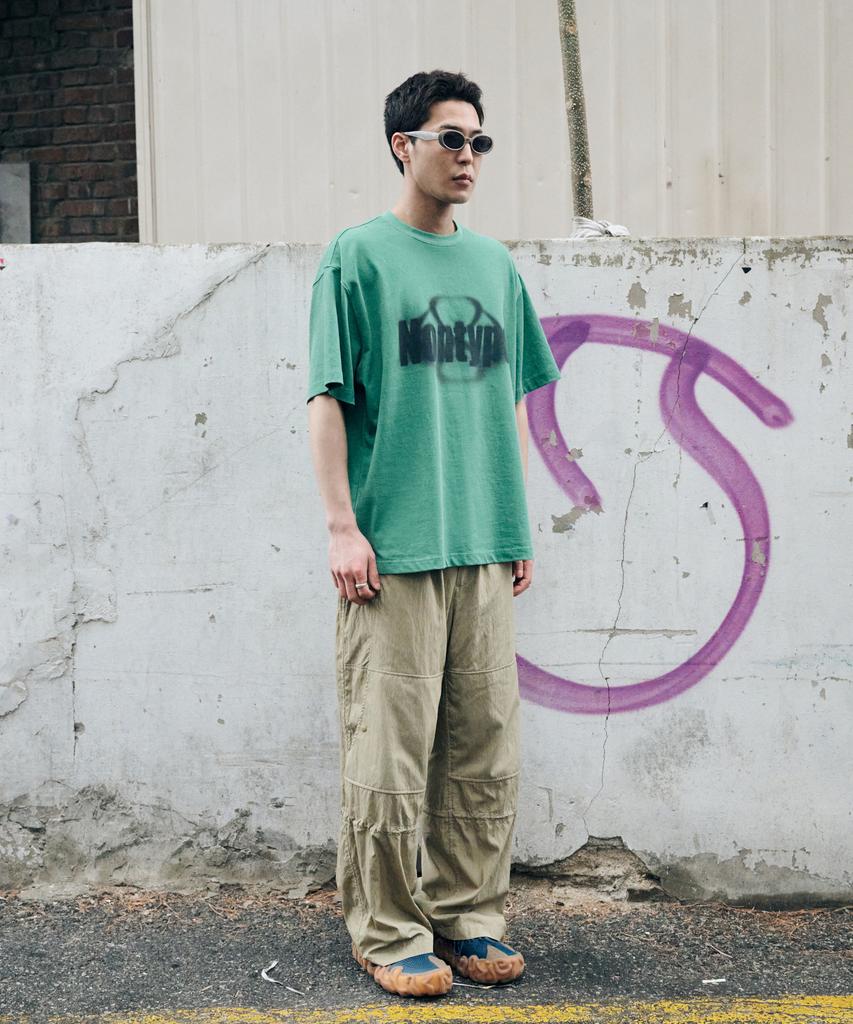 Nontai Pigment Fade Symbol T-Shirts (Green)