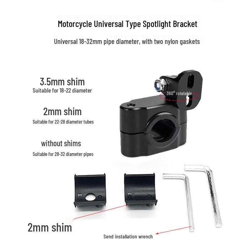 Universal Spotlight Bracket for Vehicle Fender & Motorcycle Guard
